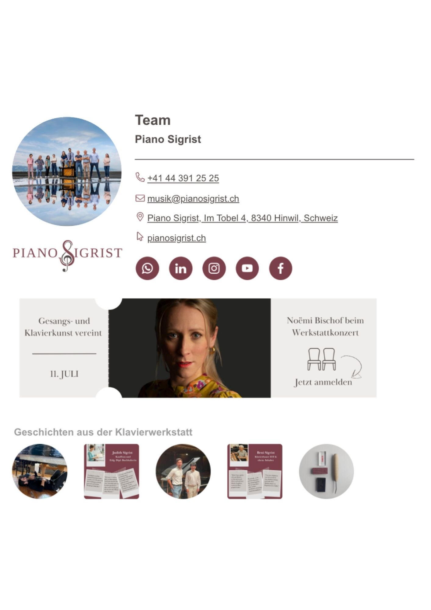 Email signatures by Svenja Kessler